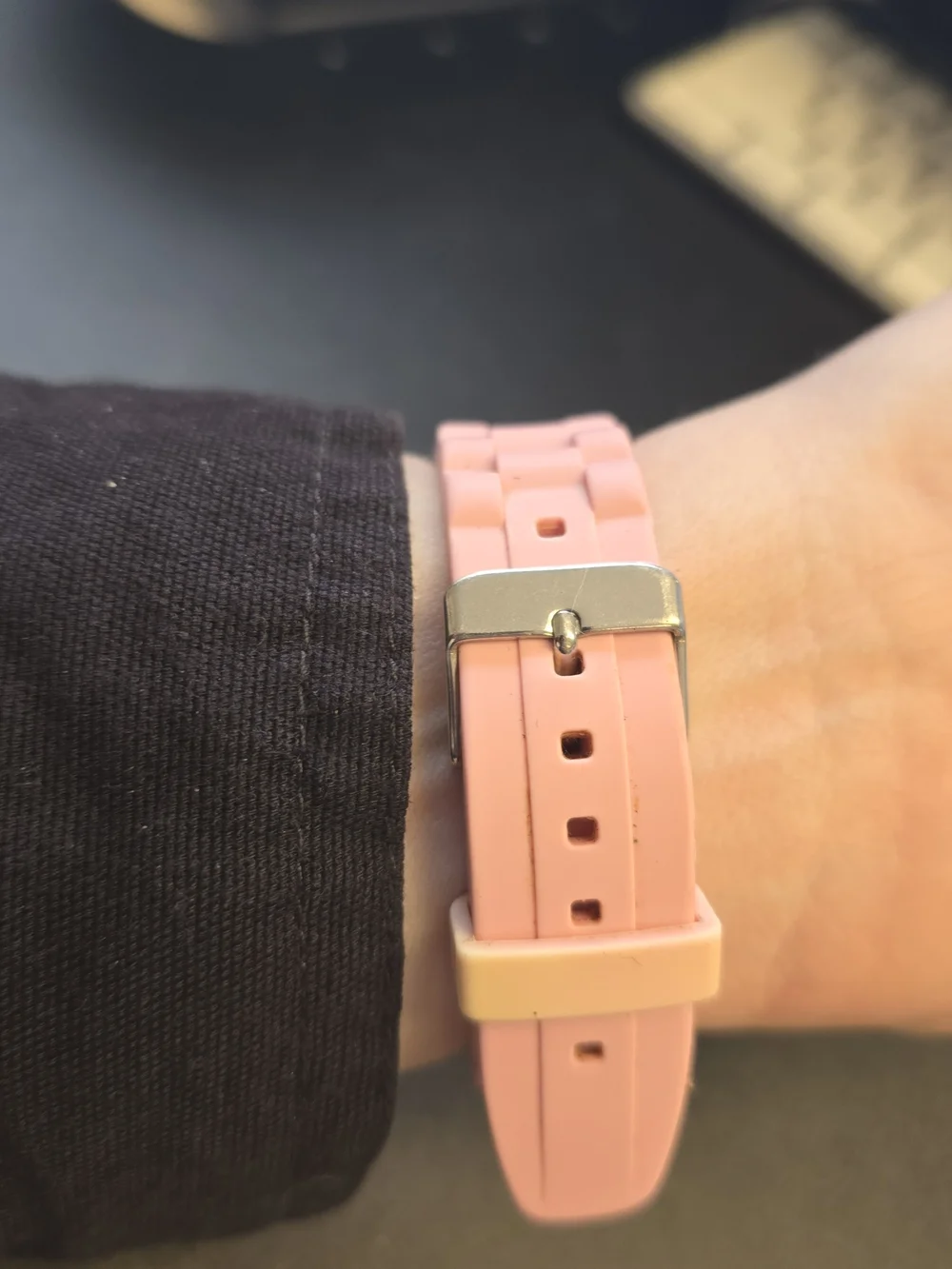 Pink Silicone Strap Casual Watch, Water Resistant